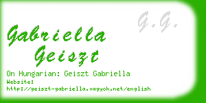 gabriella geiszt business card